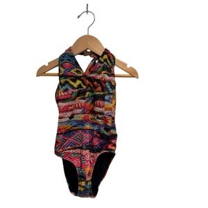 ZARA TEREZ Multicolor Patterned Swimwear One-Piece - size 6
